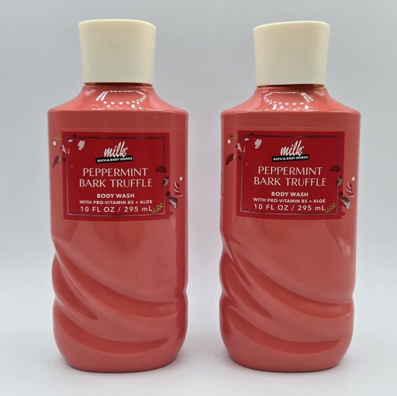 Bath and Body Works Milk Bar Peppermint Bark Truffle Body Wash Bundle Set - Picture 5 of 5